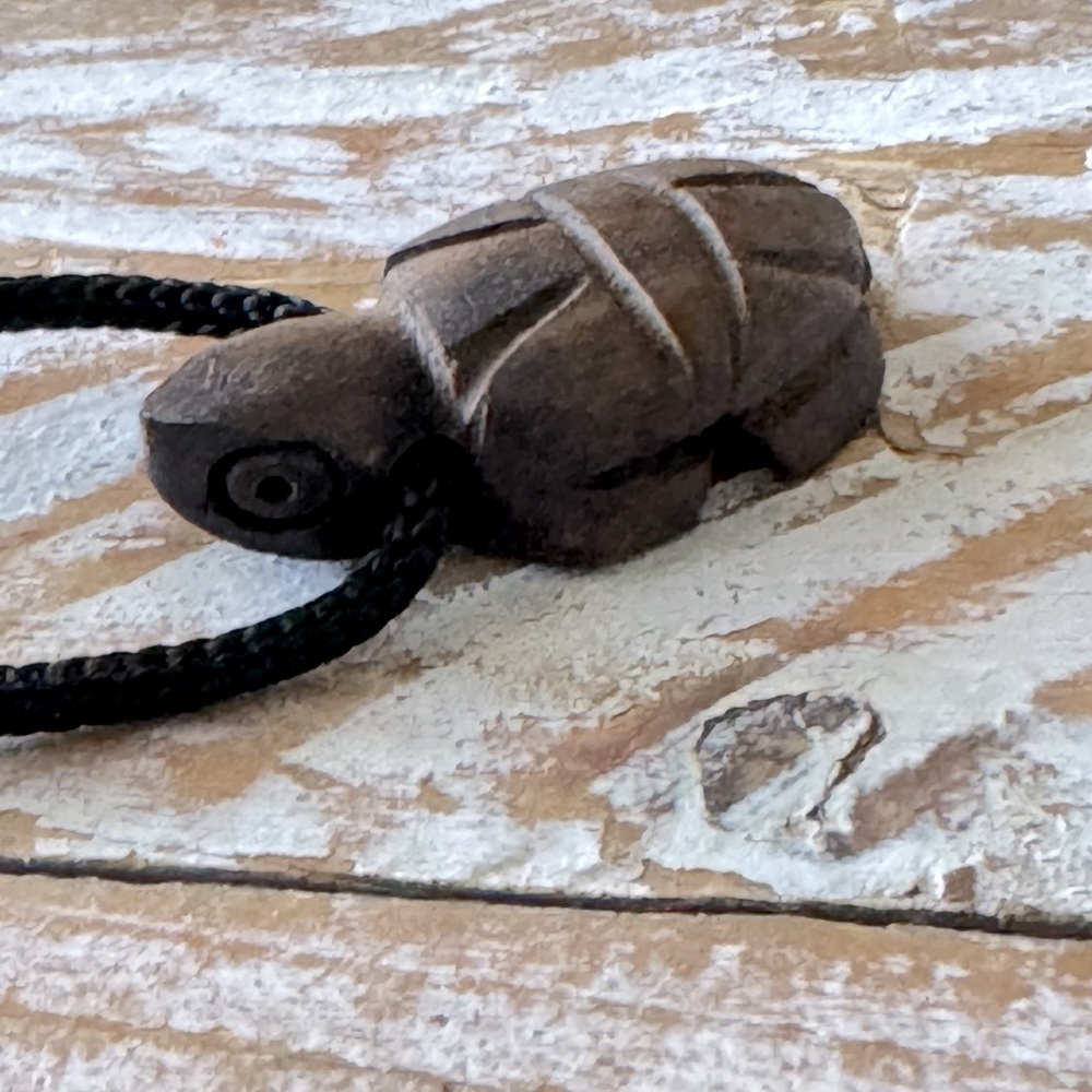 🐢Guayacan Wood Turtle Necklace Talisman🐢 from the Dominican Republic